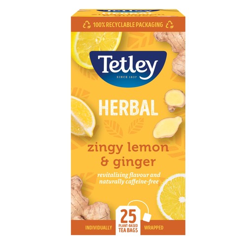 Tetley zingy lemon ginger - tetley,
