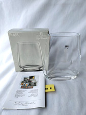 Vintage Luigi Bormioli Vase Light and Music Vase Italian Tapered Clear Glass No