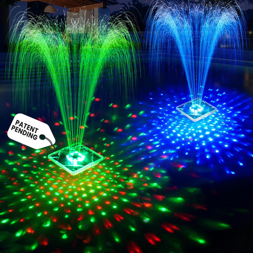 Upgraded solar pool fountain - upgraded,