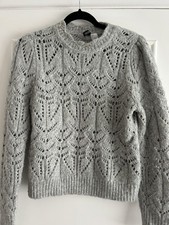 H&M grey pointelle knit