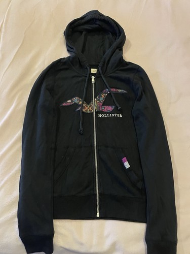 Black hollister logo - logo, zip-up