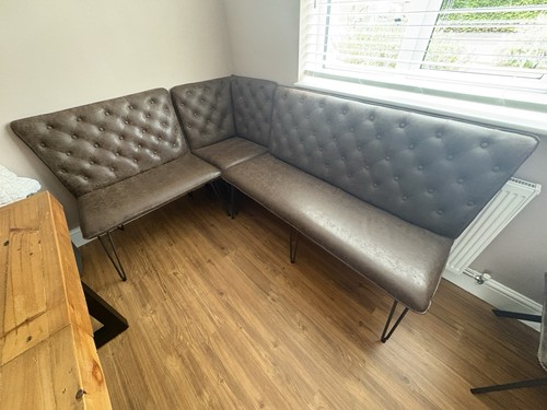 Brown corner dining bench - corner,