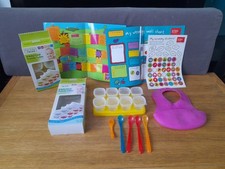 16 Freezer Pots Cubes Silicone Bib Spoons Chart Baby Feeding Weaning Food Bundle