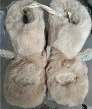 Fat Face Womens Beau Ivory Bunny Boot Slippers Size Med 5-7 BNWT Rrp £35