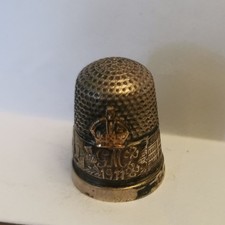 Antique Silver & Gold  Thimble