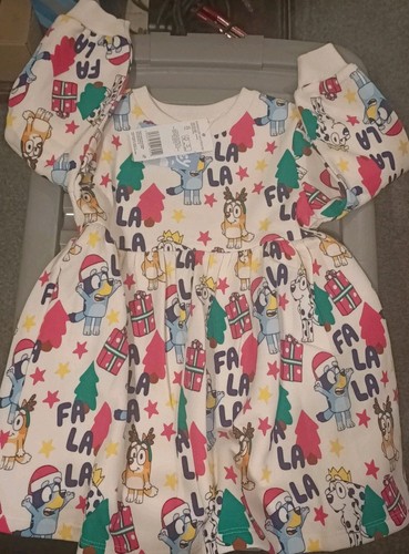 Bluey girls christmas dress - christmas,
