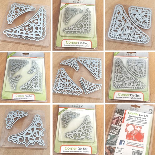 Corner metal die - die, set