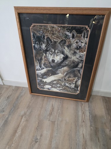 Den mother wolf family print - "den,