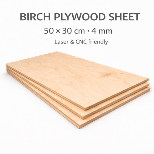 Birch plywood sheet - plywood, 4mm