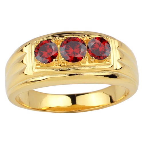 Gold plated men ring - gold,