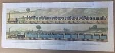 TRAVELLING LIVERPOOL MANCHESTER RAILWAY ORIG LMS CARRIAGE PRINT TUCK 1894