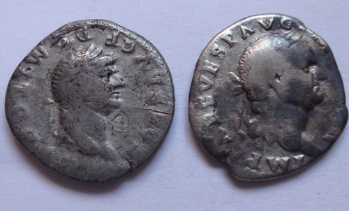 Two roman denarius vespasian - two,