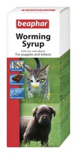 BEAPHAR WORMING SYRUP PUPPIES & KITTENS TREATS ROUNDWORMS TREATS LITTERS 45ML