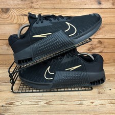 Nike Trainers Mens Size UK 10.5 Metcon 9 Black Gold Crossfit Hyrox Wight Shoes