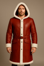 Men’s Red Real Leather Santa