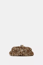 ZARA SEQUIN CLUTCH BAG