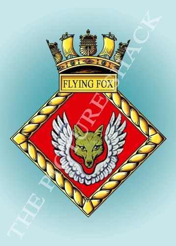 Hms flying fox - crest, on