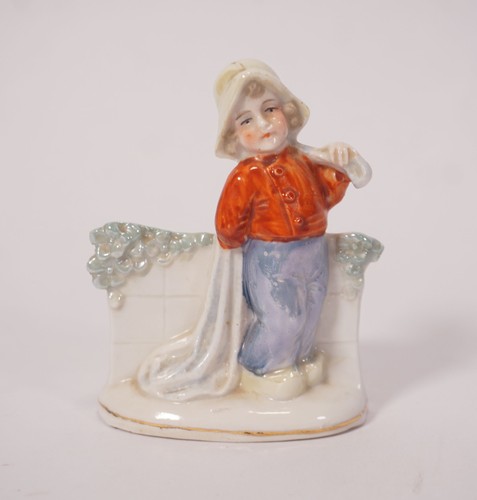 Antique figural porcelain vase - figural,