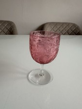 Antique Cranberry Wine Glass