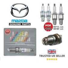 GENUINE MAZDA RX8 SPARK PLUGS LEADING & TRAILING SET LASER IRIDIUM RE7C-L RE9B-T