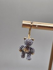 Vivienne Westwood Gold Tone Crystal Teddy Hook Earrings