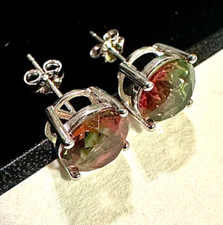 Watermelon Tourmaline Earrings