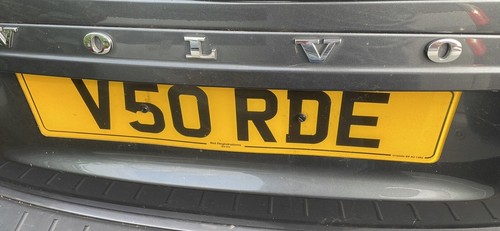 V50 rde private number plate - rde,