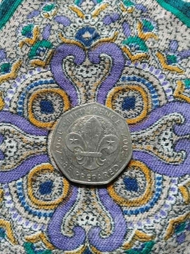 Scouts prepared 50p fifty - 'be, prepared'