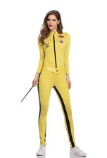 Yellow Kill Bill Jumpsuit Costume Cosplay Fancy Dress Halloween Women's