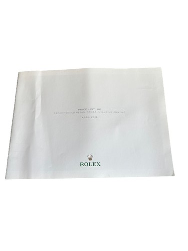 Rolex 2018 watch price - list, uk