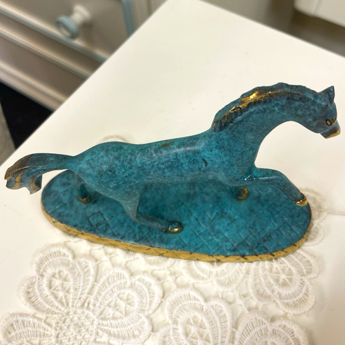 Solid bronze horse - ,