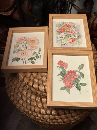 Rare set signed floral - rare,