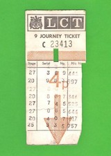 Leeds City Transport - 9 Journey Bus Ticket - 4p Fare - early 1970s
