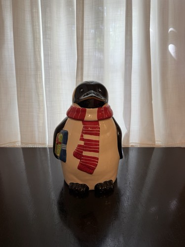 Christmas penguin ceramic - christmas,