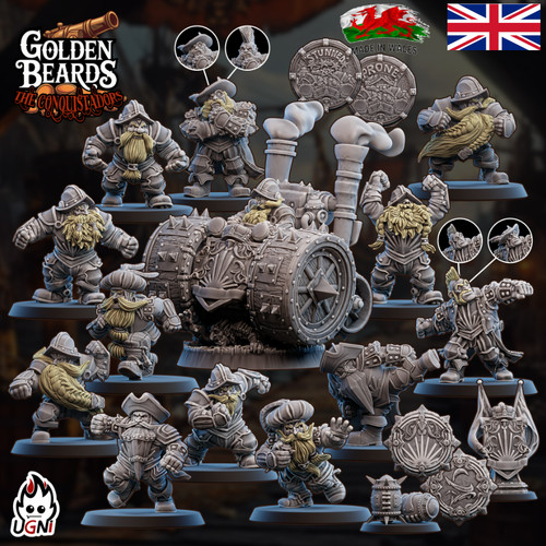 Golden beards dwarf fantasy - golden,