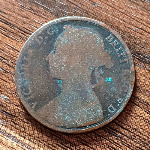 Queen victoria 1884 penny - penny, bn