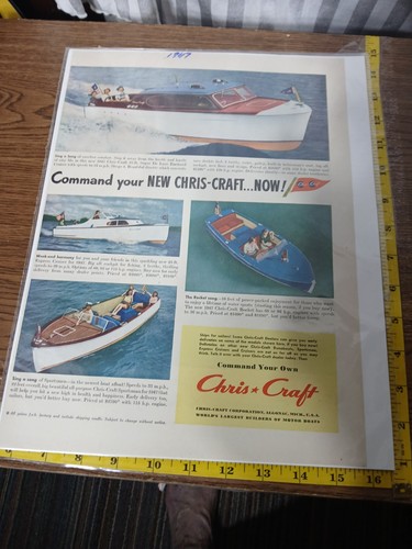 1947 big paper chris craft - , chris-craft