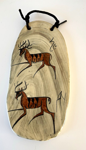 Hand painted ceramic deer - hand-painted,