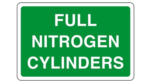Full nitrogen cylinders sign - ,