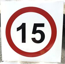 '15 mph' Site Safety Speed Limit Corex Sign 300mm x 300mm UNUSED