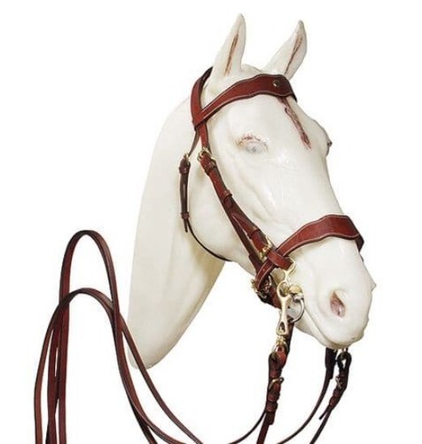 Premium brown leather horse - premium,