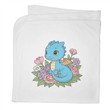 'Little Dragon With Flowers' Cotton Baby Blanket / Shawl (BY00046193)