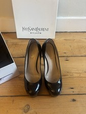 Yves Saint Laurent Tribute Too 105 Black Patent Leather Pump
