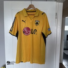 AEK Athens Greece Home Football Shirt 2008-2009 Size L BAD CONDITION 