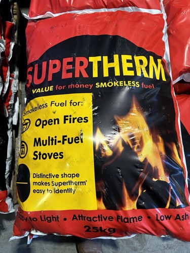Supertherm smokeless coal 25kg - supertherm,
