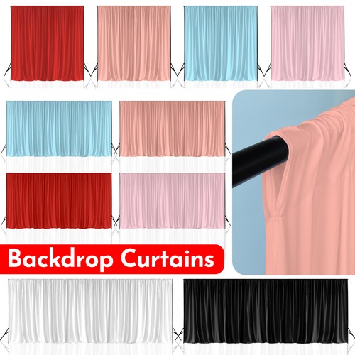 Backdrop curtains stretchable - curtains,