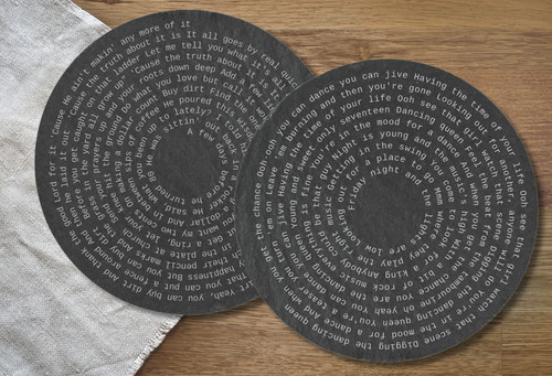 Personalised song lyrics slate - personalised,