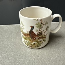 Vintage Holkham Male & Female Pheasants Ceramic Mug Made in England