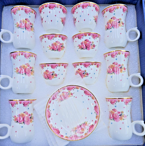 Floral turkish tea set - floral,