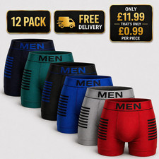 3 6 12 Pack Mens Boxer Briefs